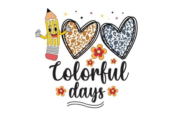 100 Colorful Days SVG: Graphics for Crafts That Sell