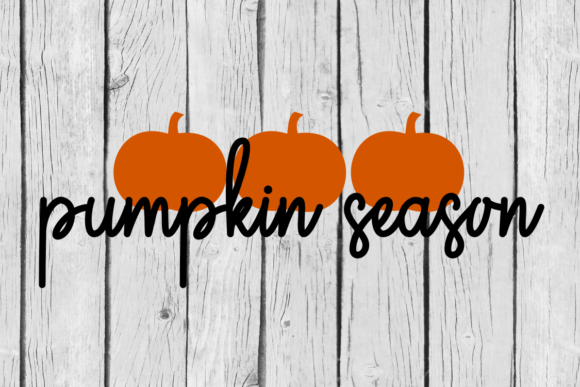 3 Pumpkins Fall Season Graphic SVG File for Crafts & Graphics