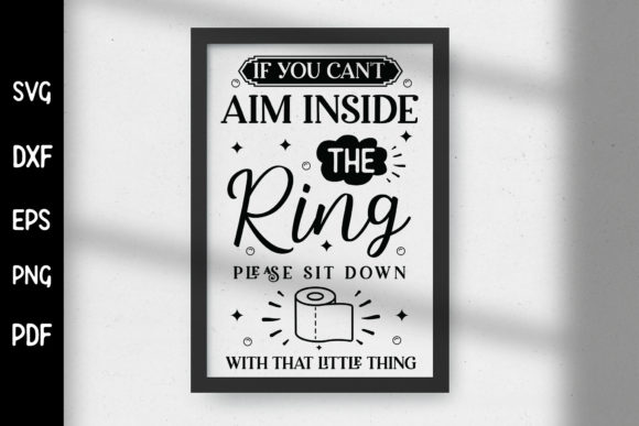 Funny Bathroom Sign SVG — Graphics for Crafts Sellers