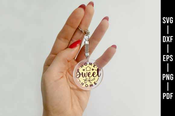 Home Sweet Home SVG Keychain: Graphics for Crafts & Content