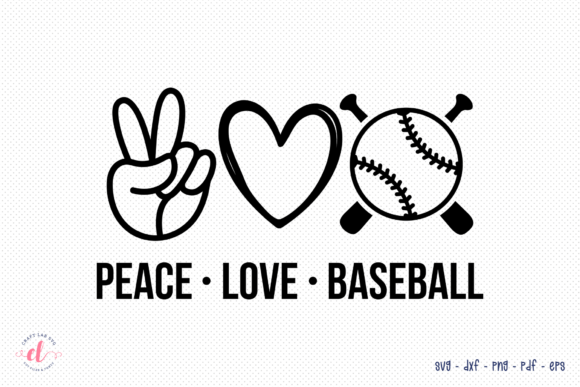 Peace Love Baseball SVG: Crafts & Graphics for Local Branding