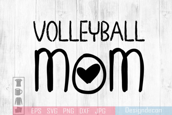Volleyball Mom Brush Inscription SVG: Graphics for Crafts & Branding